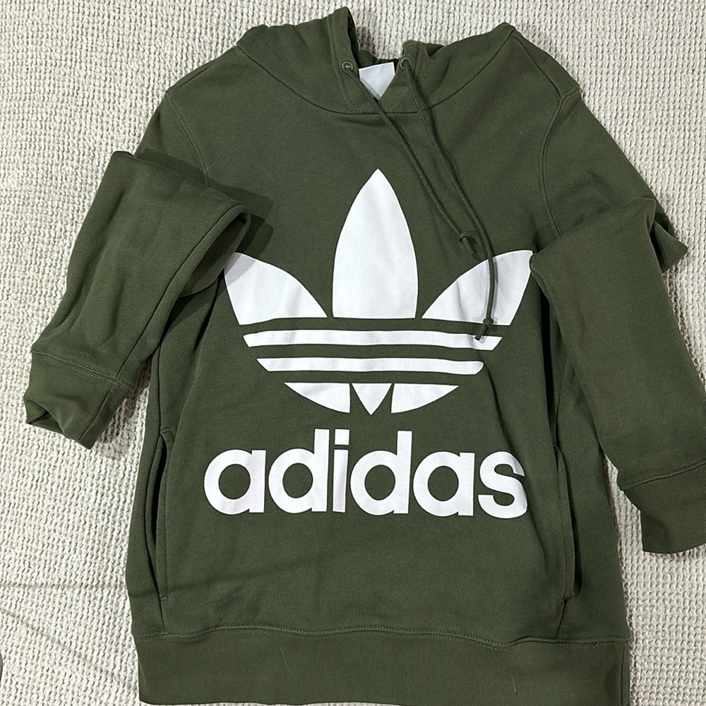 Adidas green hoodie size XS